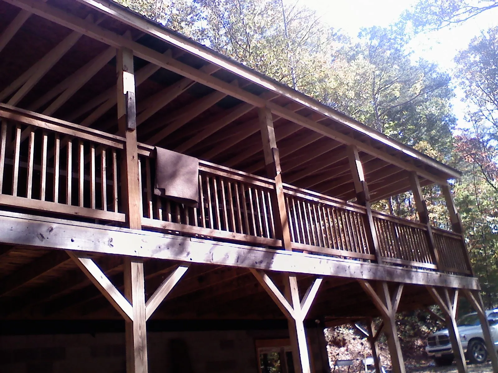 Timber framing under a new elevated porch and deck — Roof Leak Repair in Darwin by Roofing Brothers